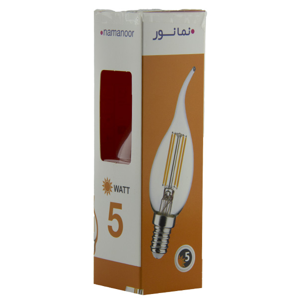 لامپ ال ای دی اشکی فیلامنت 5 وات نمانور
