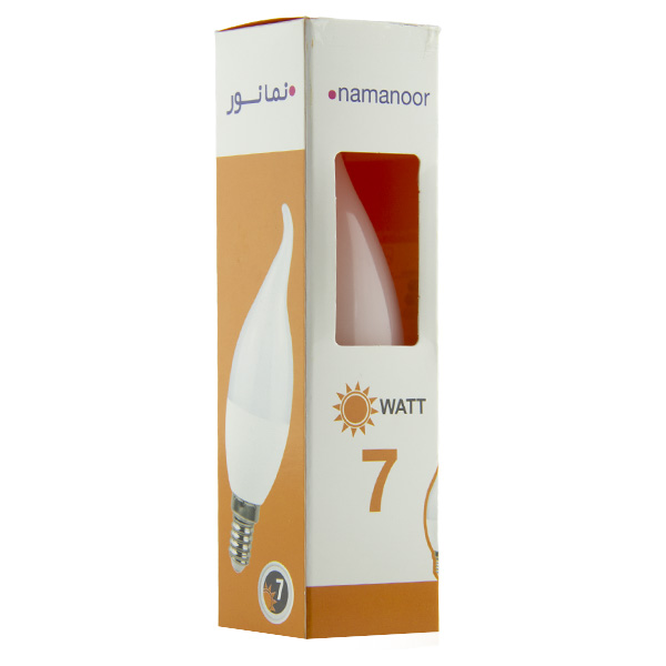 لامپ ال ای دی اشکی  7 وات نمانور پایه E14