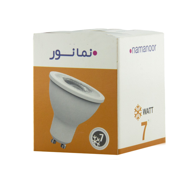 لامپ ال ای دی هالوژن 7 وات نمانور پایه استارتی GU10