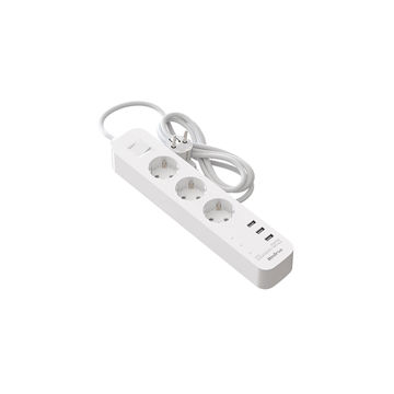 چهار راهی برق هادرون دارای پورت USB دارای کابل  1/8 متر مدل P323