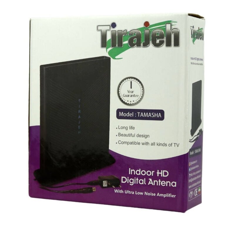 آنتن رومیزی بوستردار تلویزیون مدل تماشا تیراژه با آداپتور کابل 3 متر