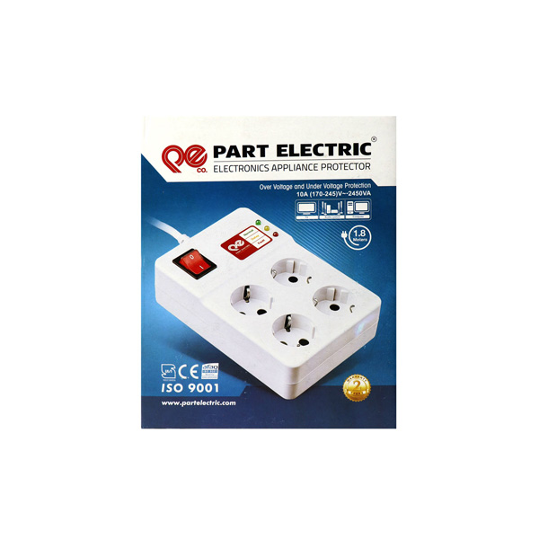 محافظ 4 خانه ارت دار کامپیوتر با کابل 1.8 متر پارت کد 2204