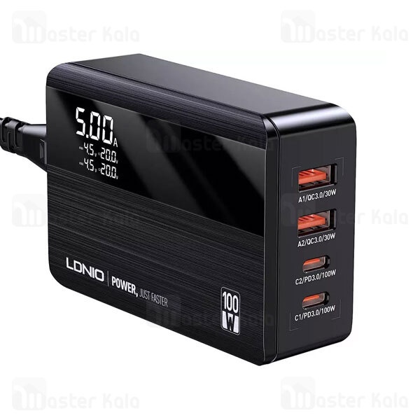 هاب شارژر 4 پورت الدینیو LDNIO A4809C توان 100 وات جدید