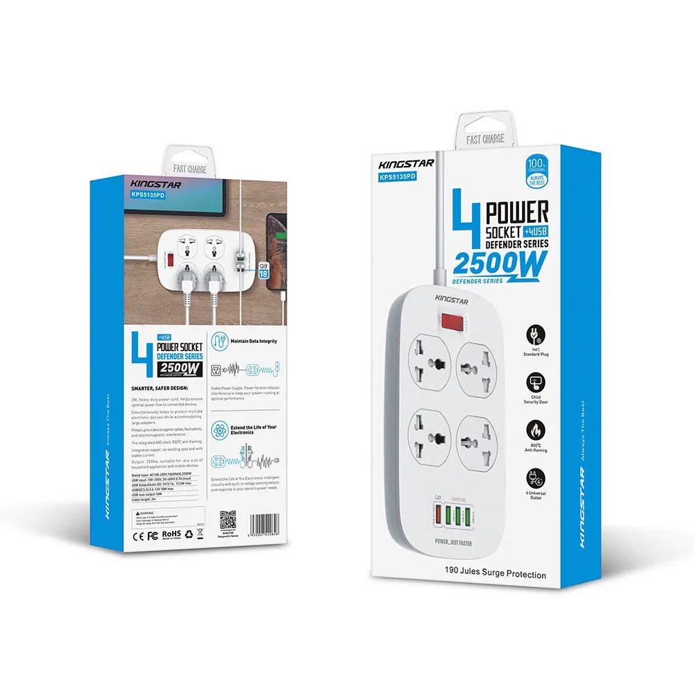 چند راهی برق کینگ استار مدل KPS 5135PD جدید