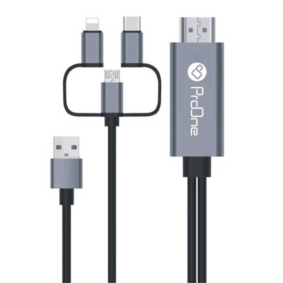 کابل انتقال تصویر تایپ C و اندروید و آیفون به HD پرو وان PCH70 جدید 1