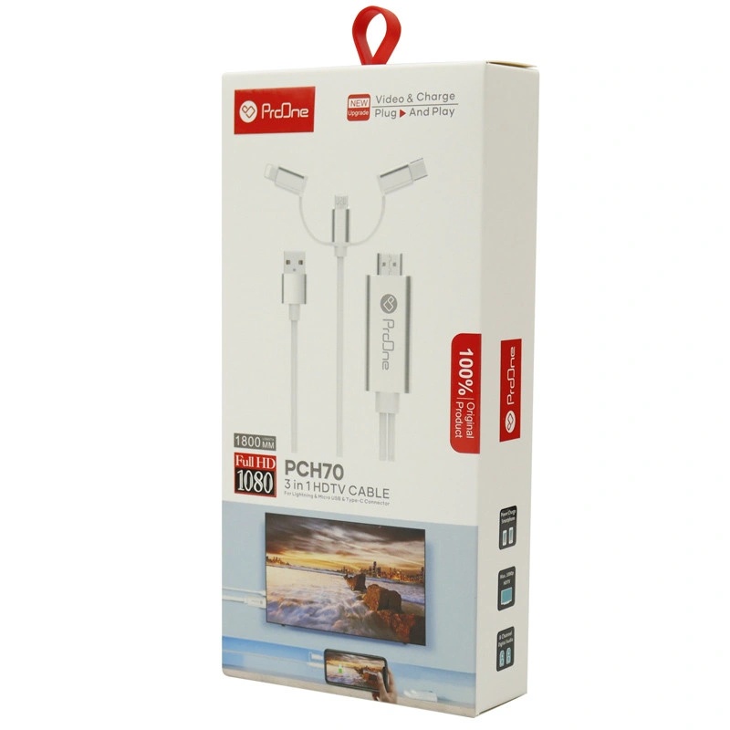 کابل انتقال تصویر تایپ C و اندروید و آیفون به HD پرو وان PCH70 جدید 1