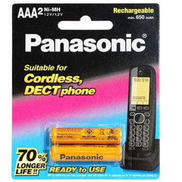 باتری نیم قلمی شارژی پاناسونیک درجه یک 650 میلی آمپر