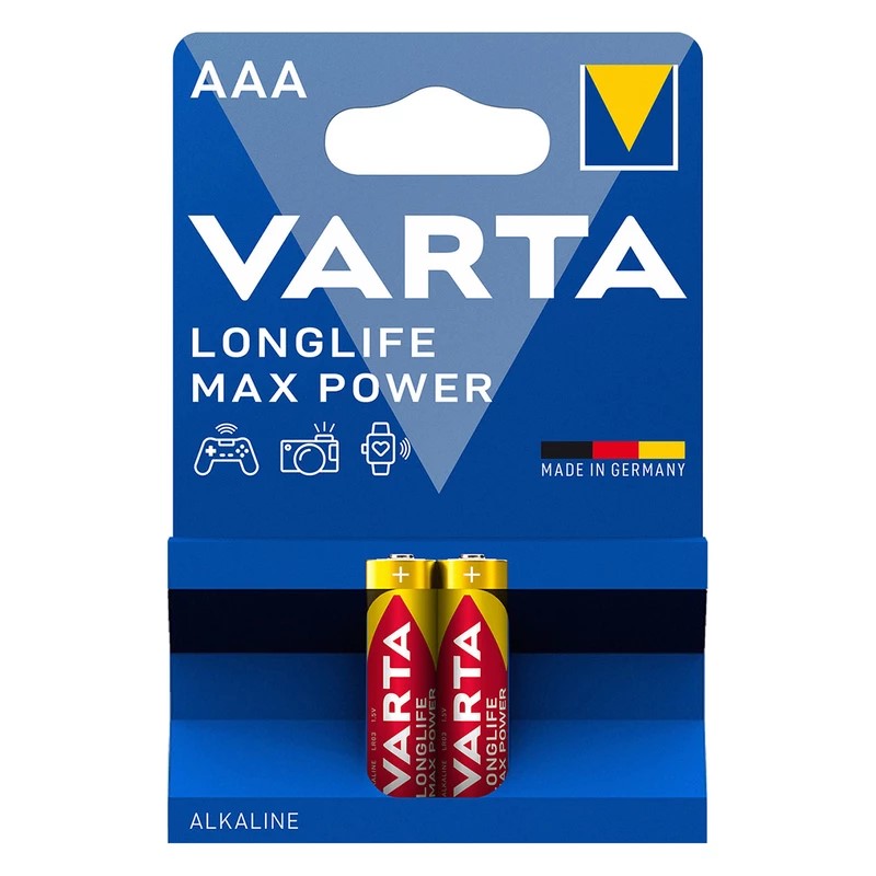 باتری نیم قلمی وارتا مدل Longlife Max Power بسته 2 عددی