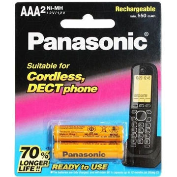 باتری نیم قلمی شارژی پاناسونیک درجه یک 550 میلی آمپر