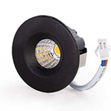 پارکتی 3 وات COB توکار تولید نور گرد بدنه مشکی مدل سان لایت