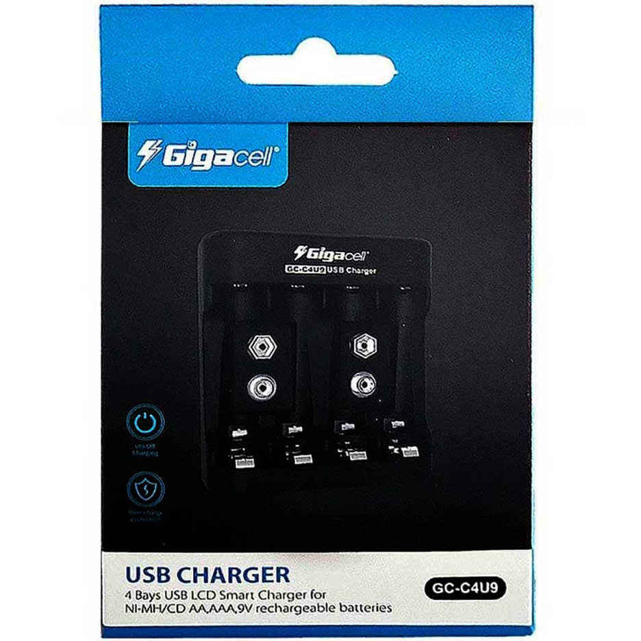 شارژر باتری اتوماتیک Gigacell GC-C4U9 AA-/AAA/9V