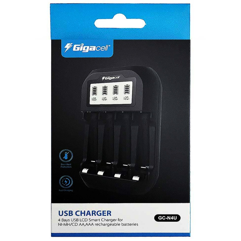 شارژر باتری فست Gigacell GC-N4U LCD AA-/AAA