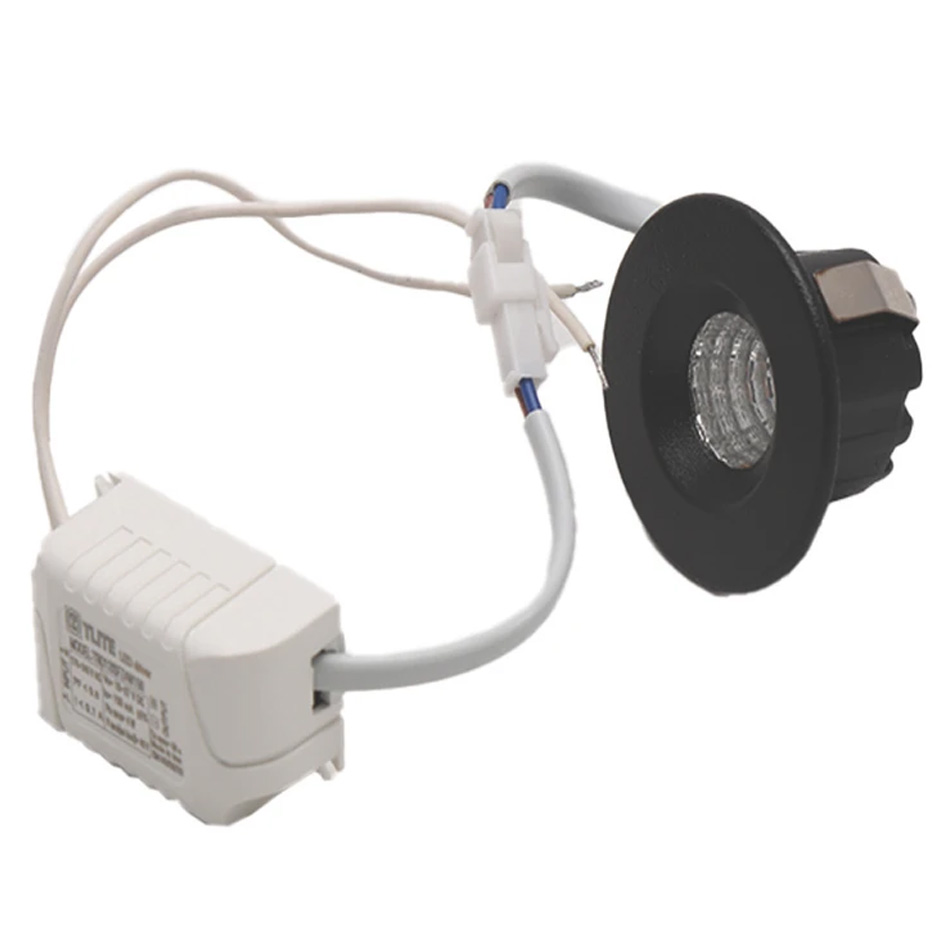 پارکتی 3 وات COB توکار تولید نور گرد بدنه مشکی مدل سان لایت