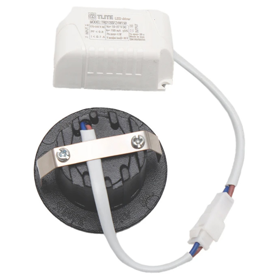 پارکتی 3 وات COB توکار تولید نور گرد بدنه مشکی مدل سان لایت