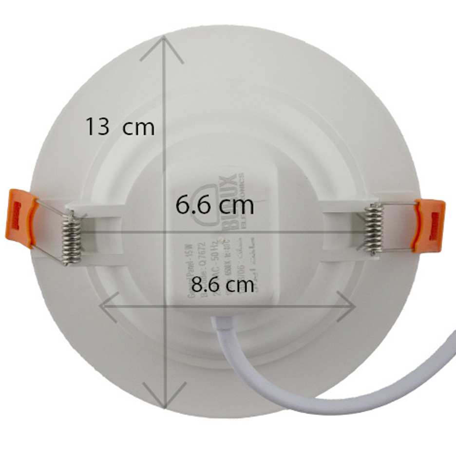 پنل 15وات  LED سری جنرال توکار بروکس