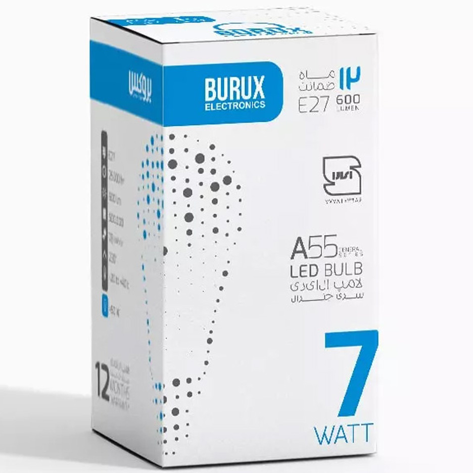 لامپ LED حبابی 7 وات بروکس