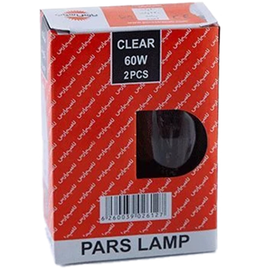 لامپ شمعی 60 وات پارس شهاب پایه E14 بسته 2 عددی