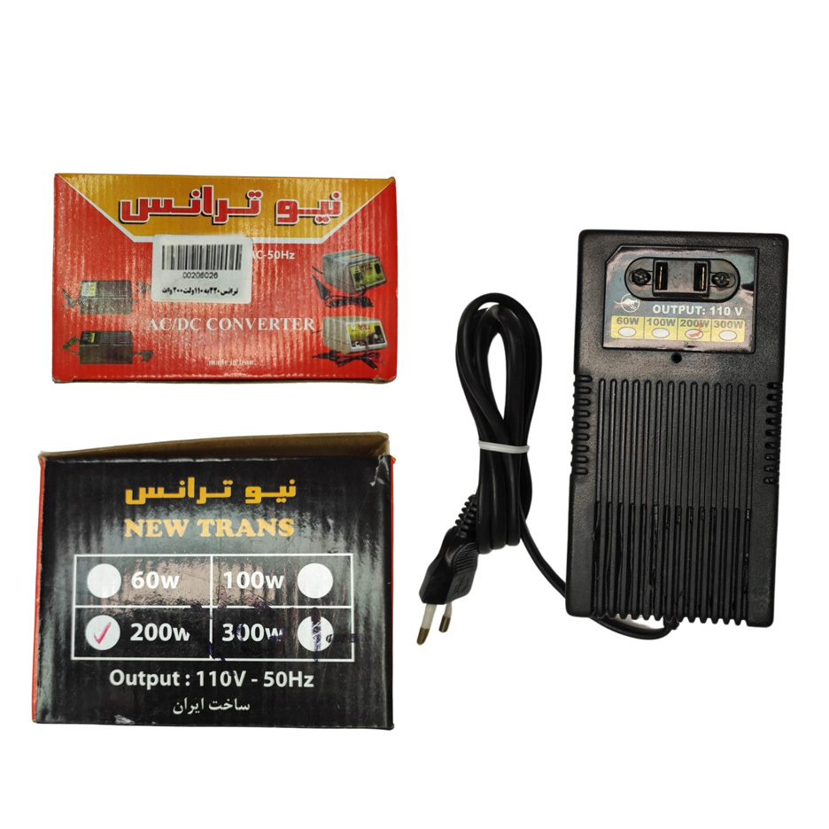 ترانس 220 به 110ولت 200 وات