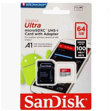 رم میکرو سندیسک مدل SANDISK ULTRA C10 U1 140M 64G