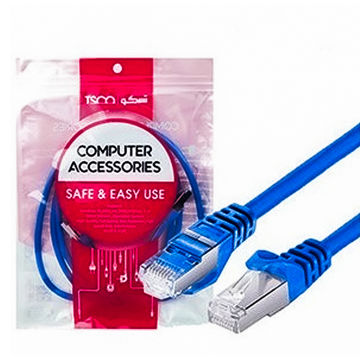 کابل شبکه 1 متر سر فلز CAT6 تسکو