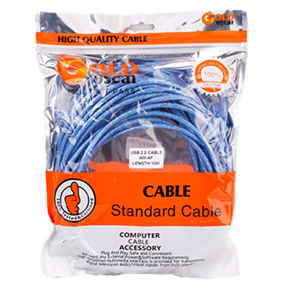 کابل بین راه 10 متر USB  گلد GOLD