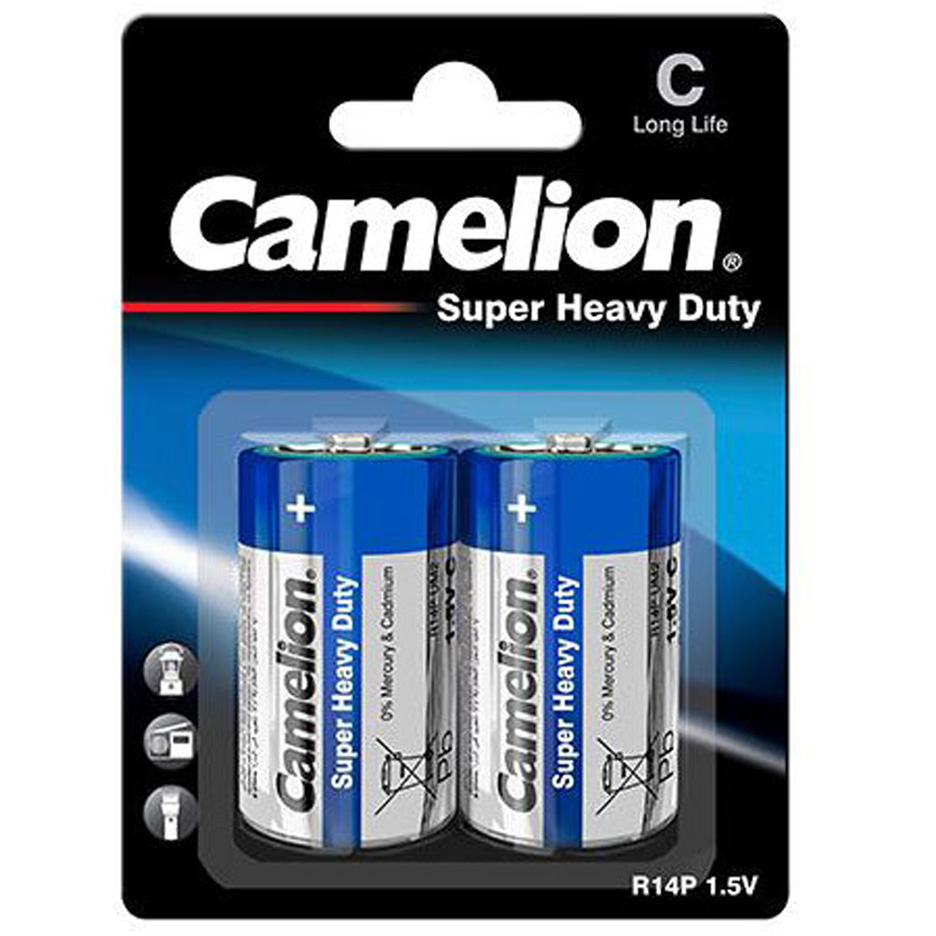 باتری قلمی سایز ی C کملیون 2 عددی SUPER HEAVY DUTY