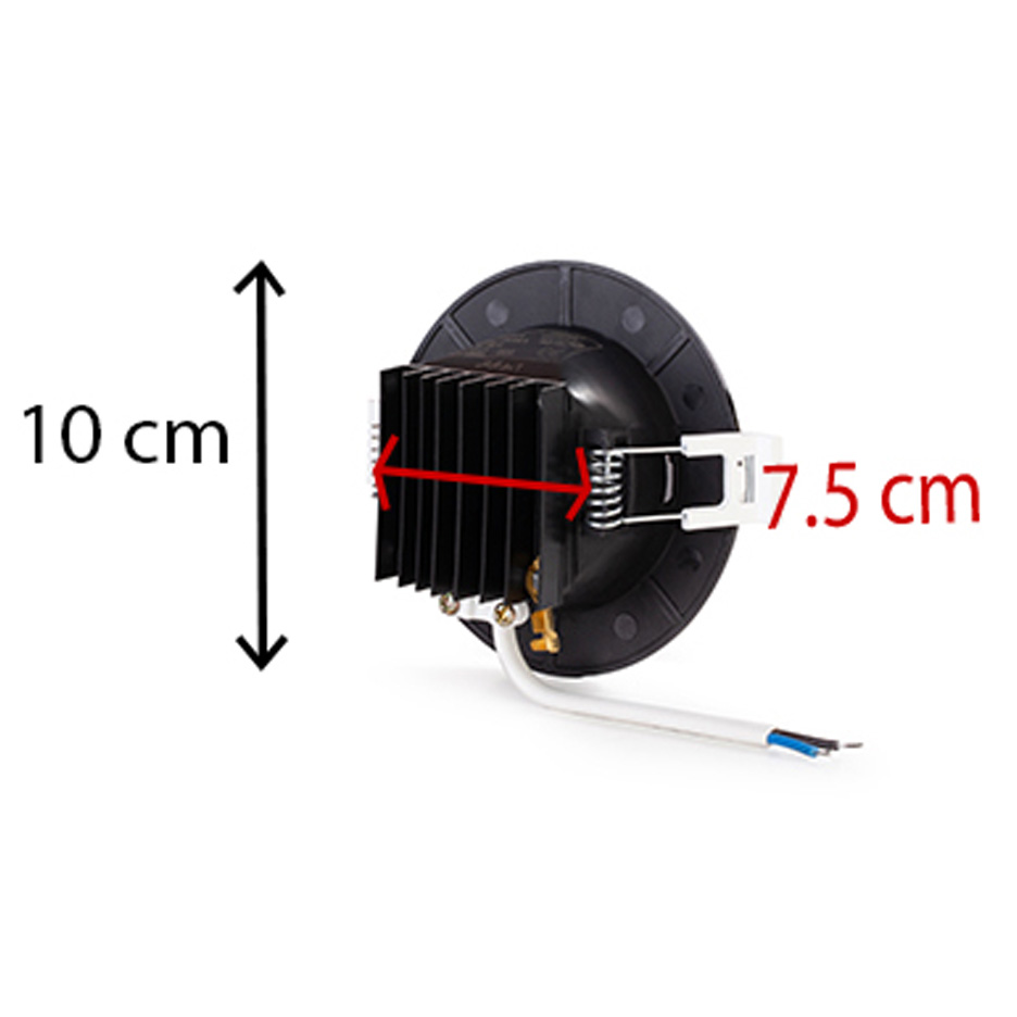 پنل 9 وات توکار مدل لنا بدنه مشکی تولید نور