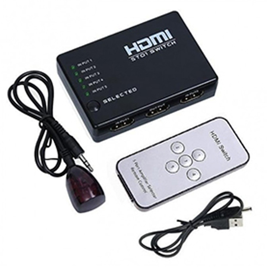 تبدیل 1 به 5 HD با ریموت ورودی 5 خروجی یک