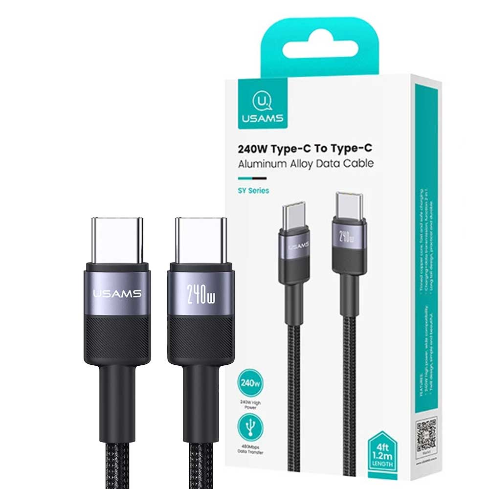 کابل تایپ سی یوسمز مدل Usams SJ727 PD TYPE-C مشکی