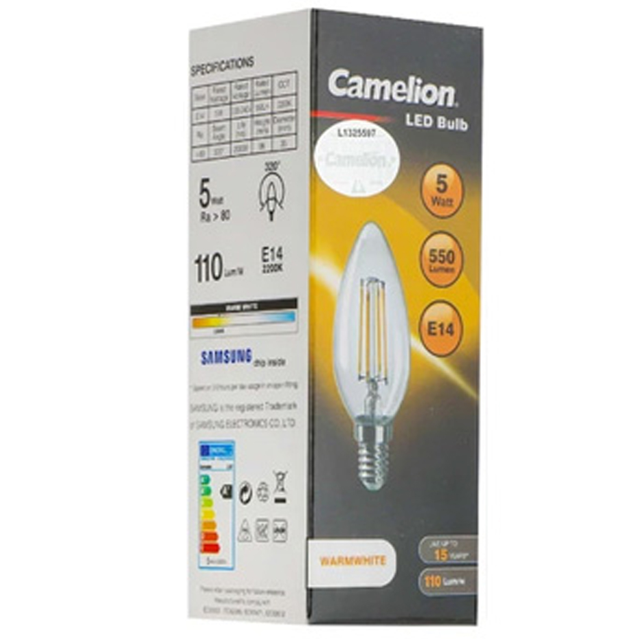 لامپ کندل فیلامنت شمعی 5 وات کملیون