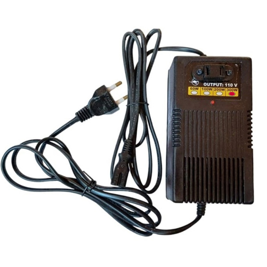 ترانس 220 ولت به 110 ولت مدل 300 وات با قاب پلاستیکی سیم دار