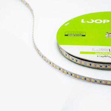 ریسه چسبی ۱۲ ولت تراکم ۱۲۰ لوپ لایت IP65 حلقه 5 متری