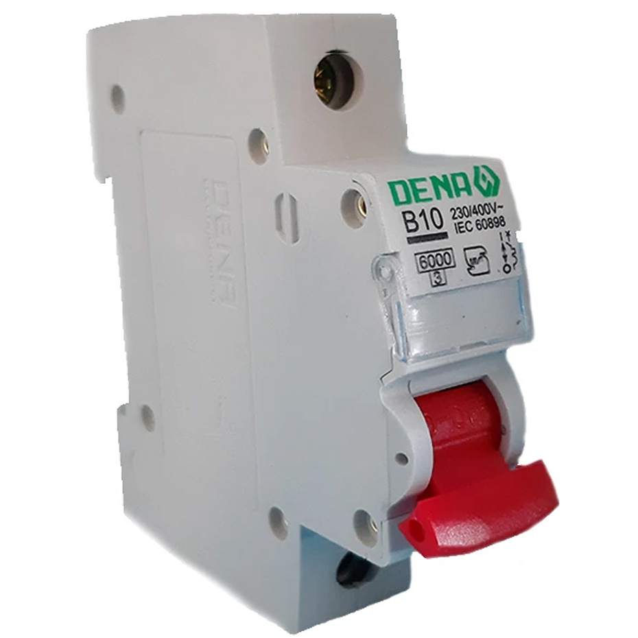 فیوز مینیاتوری تک فاز 10 آمپر دنا الکتریک ایرانیان مدل B 10