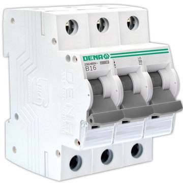 فیوز مینیاتوری سه پل 16 آمپر دنا الکتریک مدل B16-10K-3P