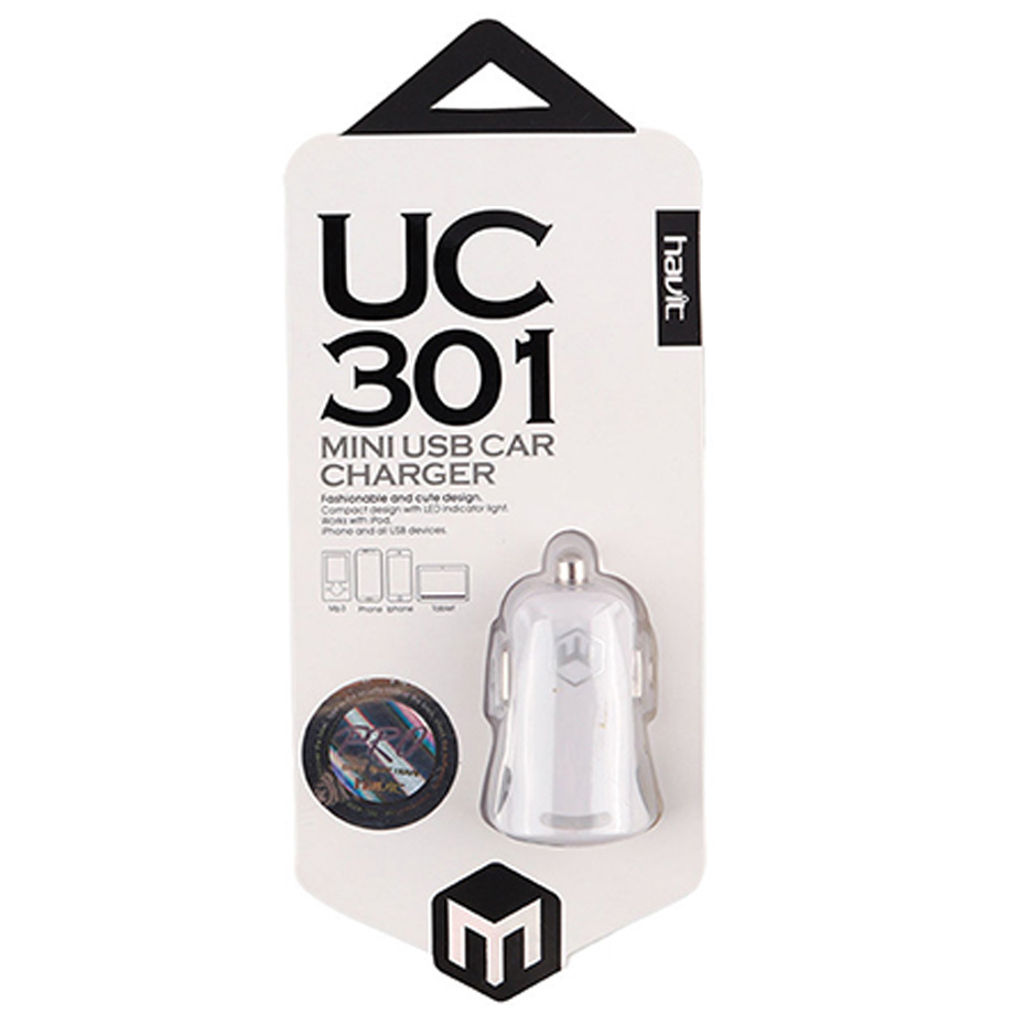 شارژر فندکی هاویت مدل H301 دو پورت USB