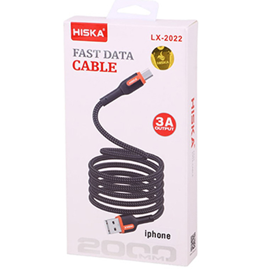 کابل آیفون فست شارژ هیسکا 2 متری LX-2022