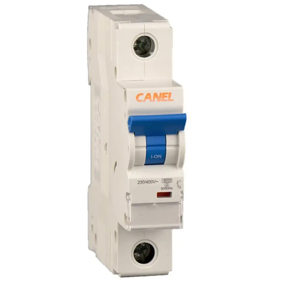 کلید مینیاتوری 16 آمپر یک پل DC کانل کد B16-6KA-1P