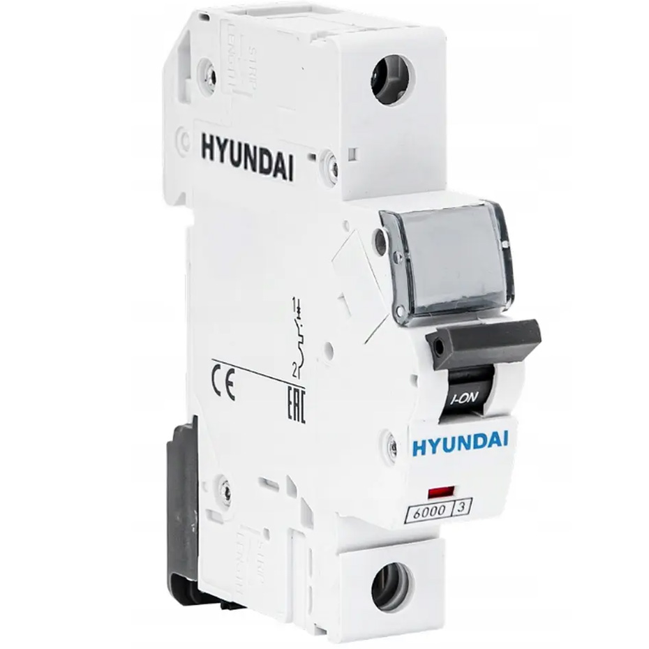 کلید مینیاتوری 32 آمپر تک پل هیوندای کد B32-6KA-1P