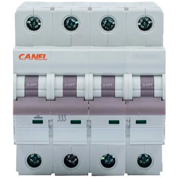 کلید مینیاتوری 16 آمپر چهار پل AC کانل کد C16-6KA-4P