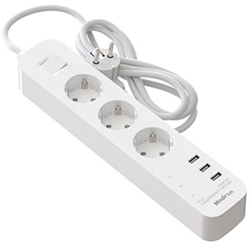 چندراه برق هادرون مدل P323 مجهز به پورت USB و کابل 1.8 متر