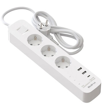 سه راهی برق هادرون دارای پورت USB و PD مجهز به شارژر 30 وات دارای کابل  1/8 متر مدل P343