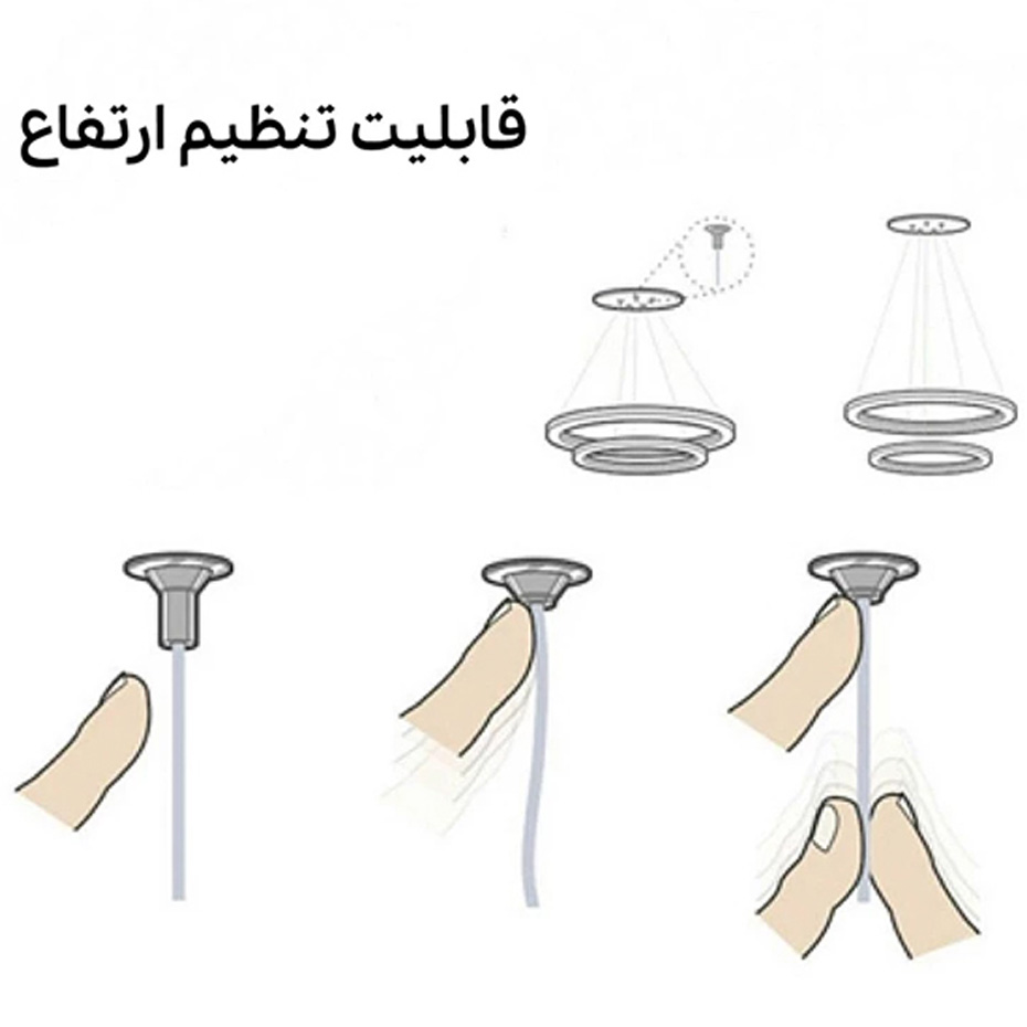 چراغ آویز یک شعله چشمه نور کد L6334/1-G