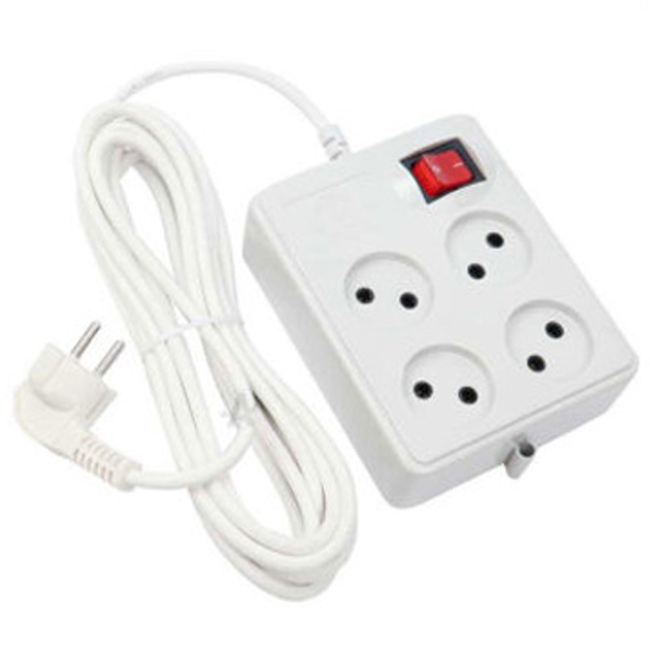 چهارراه پارت الکتریک مربع ارت دار مغزی سرامیکی با کابل 1.8 متر کد 328