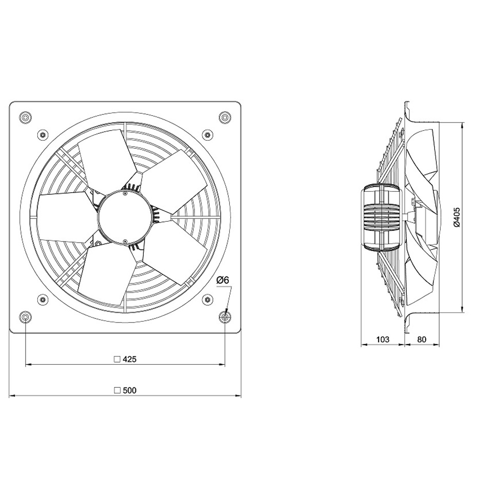 هواکش صنعتی سبک فلزی سری VID - 40 D2S
