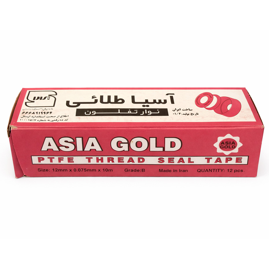 نوار تفلون خمیری آسیا طلایی صورتی