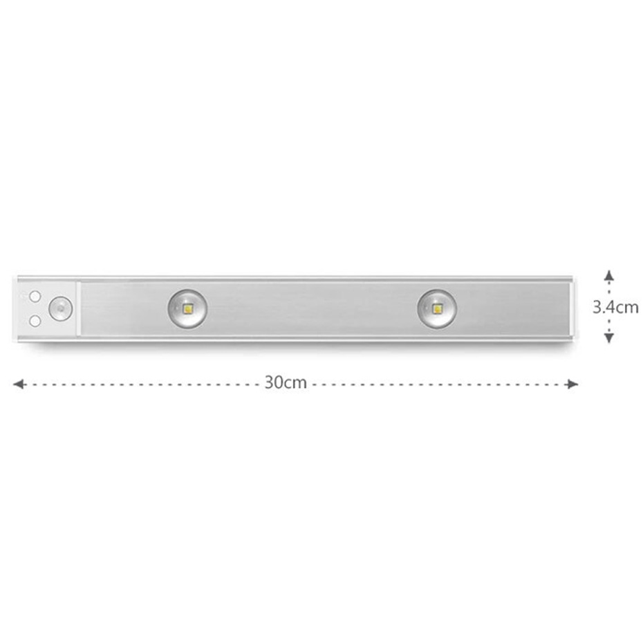 چراغ LED شارژی زیر کابینتی سنسوردار 30 سانت سه حالته