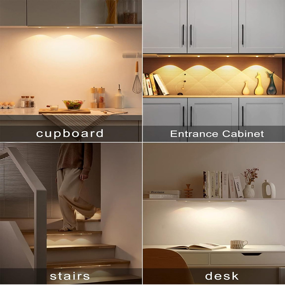 چراغ LED شارژی زیر کابینتی سنسوردار 30 سانت سه حالته
