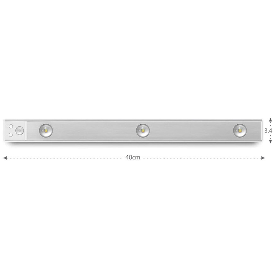 چراغ LED شارژی زیر کابینتی 40 سانت سه حالته سنسوردار