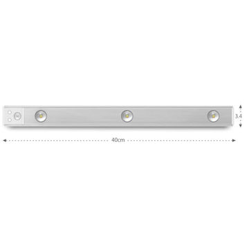 چراغ LED شارژی زیر کابینتی 40 سانت سه حالته سنسوردار
