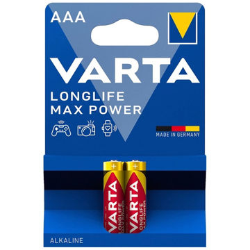 باتری نیم قلمی وارتا مدل Longlife Max Power بسته 2 عددی
